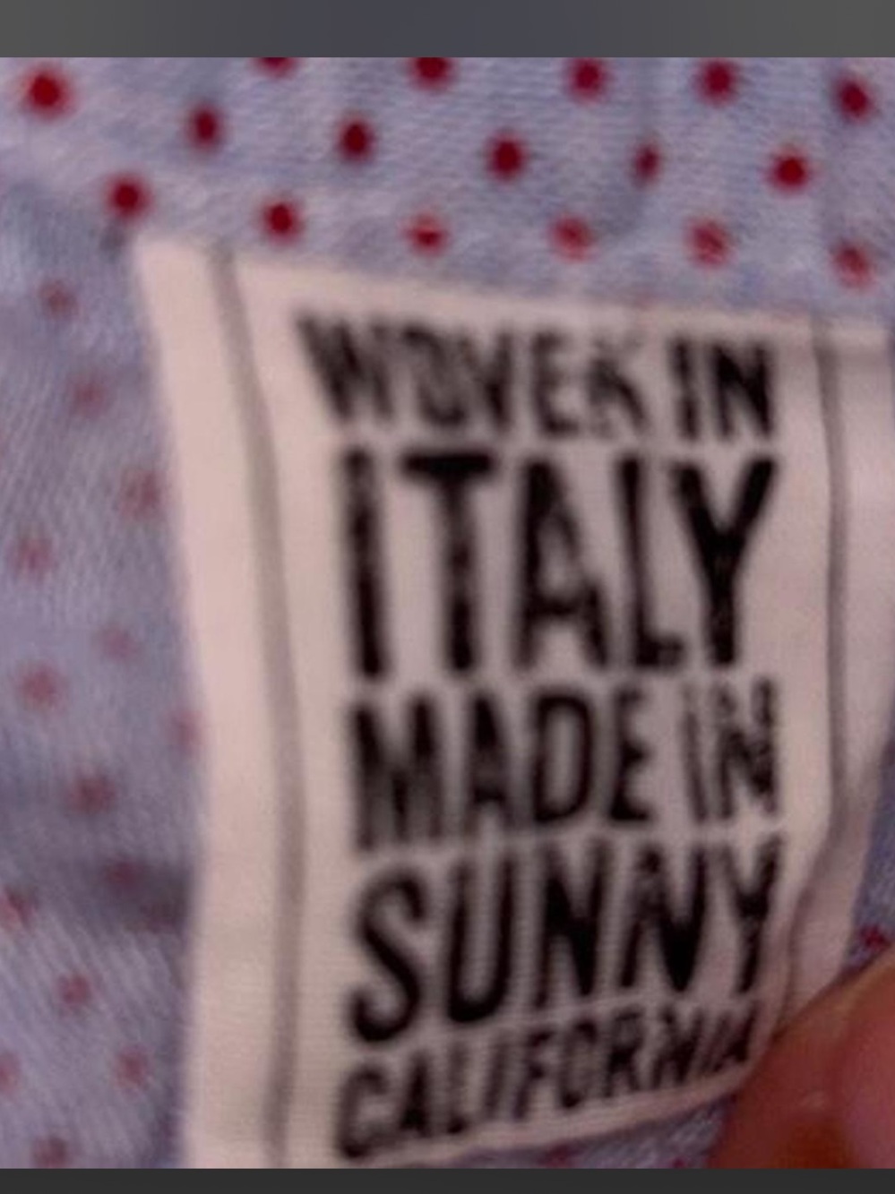 Frank & Eileen Blue Shirt with Red Polka Dot Print - Picture 6 of 8